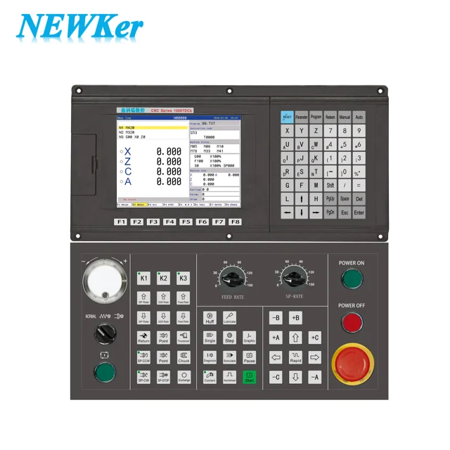 Newker CNC controller, four-axis absolute lathe, with subpanel C, model NEW1000TDcb-4